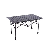 Aluminium Outdoor-Möbel Klappbarer Eierroll-Tisch Höhenverstellbar Tragbar für Camping Picknick Grillabende