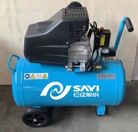 Compresseur d'air portable à piston lubrifié refroidi par air de marque SAYI SY-2550, 8 bars, avec réservoir de 50 L et moteur pour usage domestique