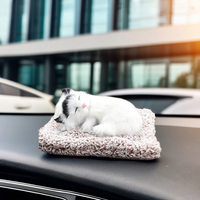 Anime créatif simulé ornements de voiture mignon en peluche chien modèle bambou charbon de bois désodorisant océan décoration intérieure article pour
