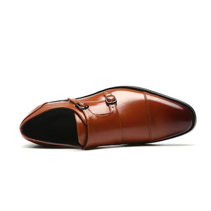 Zapatos Oxford de Cuero Genuino para Hombre, Estilo Italiano de Alta Gama, Hechos a Mano, para Boda, con Cierre Deslizante, Bordado Ligero Otoñal, Puntera de Acero - Product Image 3