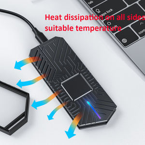 Lingable <span class=keywords><strong>Double</strong></span> Protocole NVME NGFF M2 SSD 10Gbps Boîtier M.2 vers <span class=keywords><strong>USB</strong></span> Type <span class=keywords><strong>C</strong></span> 3.1 Adaptateur SSD pour PCIE / SATA M-Key M + B KEY - Product Image 2