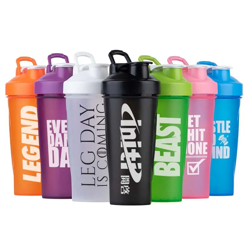 BPA Free Fitness Plastic Shaker Cup Blender Gym Bottle Shake Bottles Protein Shaker for Sports Water