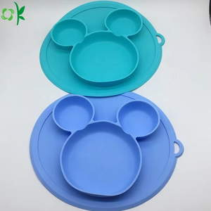 Bol en silicone pour bébé OKSILICONE, design mignon, facile à nettoyer, assiettes d'alimentation pour tout-petits - Product Image 6