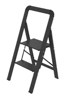 Escabeau pliable en aluminium avec rail de sécurité Capacité de poids élevée et profil mince peu encombrant