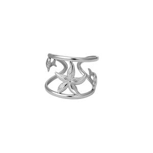 Summer Unique Niche Design Double Layered Starfish <b>Ring</b> Vintage Style Exquisite Unisex's Stainless Steel <b>Rings</b> Fashion Jewelry - Product Image 6