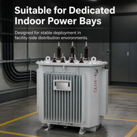 Transformateur de distribution amorphe 1600 kVA, triphasé, à noyau bobiné 3D, immergé dans l'huile, norme IEC60076, tension KVA personnalisée