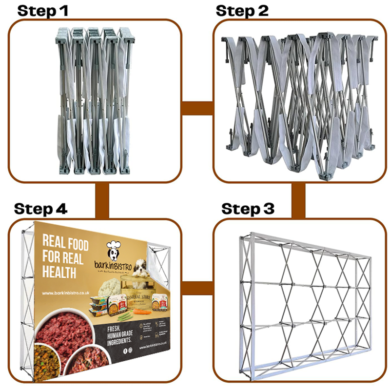 Aluminum Pop up Stand Backdrop Display