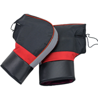 Mitaines de guidon de moto imperméables et coupe-vent pour l'hiver, doublure en polaire épaisse, bandes réfléchissantes, protection contre le froid