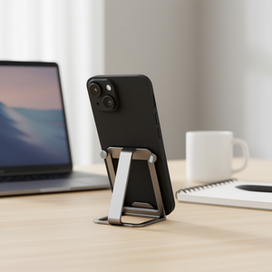 Coque arrière avec support métallique et protection d'objectif pour iPhone 15 Noir - Product Image 3