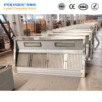 Penghisap Asap Dapur Polygee SS201/304 dengan Precipitator Elektrostatik Bersertifikasi CE, Rendah Kebisingan untuk Restoran dan Warung Ayam Goreng
