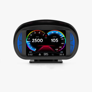 P2 <span class=keywords><strong>Car</strong></span> OBD2 Head up Display HUD Clock GPS Velocímetro Medidor de inclinación de pendiente Alarma de exceso de velocidad Prueba de freno Turbo a bordo Probador de computadora - Product Image 1