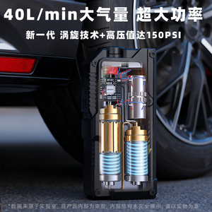Booster de batterie portable puissant et robuste 1000A de crête 10000mAh avec compresseur d'air numérique pour véhicules 12V essence et diesel - Product Image 6
