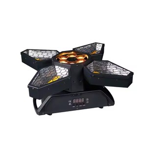 Luces de ventilador de haz de fondo de discoteca retro 4x60W Golden <span class=keywords><strong>Dmx</strong></span> DJ Rgbw Effect 4 Leaf Bee Eye Stage Light - Product Image 6