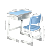 Meubles éducatifs pour enfants, ensemble de bureau et de chaise réglables et colorés pour les élèves, table d'étude avec tiroirs