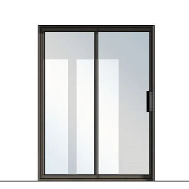 china 2024 glass panel black aluminium slim steel door sliding doors prices lists