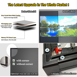 Nuevo marco fijo de 120 ", pantalla UST CLR de tiro ultracorto, PET Crystal CBSP 4K, pantalla de proyector que rechaza la luz ambiental - Product Image 3