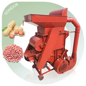 Cacahuete eléctrico de maní 1tph Hull Shell Dust Dehull Cracking Remover Thresh Sheller Cracker Machine