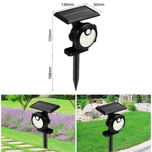 Lampe solaire de jardin à LED 12V, montage mural, extérieur, étanche, pour pelouse, cour, patio, décoration - Product Image 4