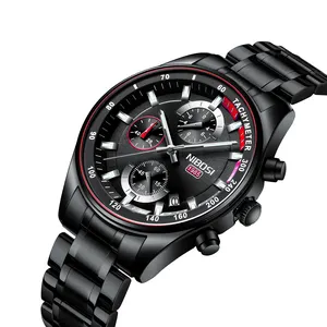 NIBOSI 2375 watches Top Brand Luxury Quartz Male Clock Waterproof Chronograph Watch