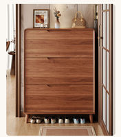 Nouvelle Armoire à Chaussures Moderne en Bois Ultra-Mince, Murale, pour Entrée et Couloir, Meuble Intégré, Pliable pour 11 Paires