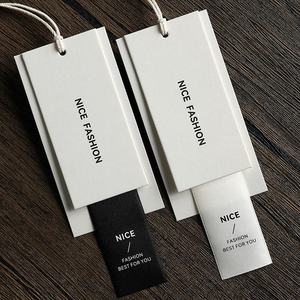 Étiquettes de vêtements sur mesure haut de gamme pour hommes et <span class=keywords><strong>femmes</strong></span>, étiquettes en papier épais, marques personnalisées, modèle 0422 - Product Image 1