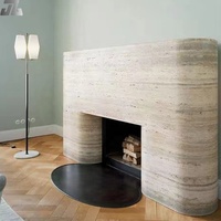 Dalles de marbre travertin beige romain pour îlot de cuisine, table basse, hôtel et villa, applications décoratives pour sols, carreaux et blocs