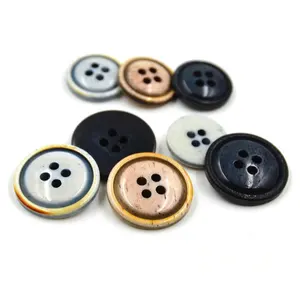 Wholesale natural cow bone four-eye high-end men's suit buttons