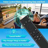 Télécommande TV rechargeable pour téléviseurs intelligents Samsung, remplacement pour les modèles 2019-2025 avec commande vocale, USB-C et charge solaire
