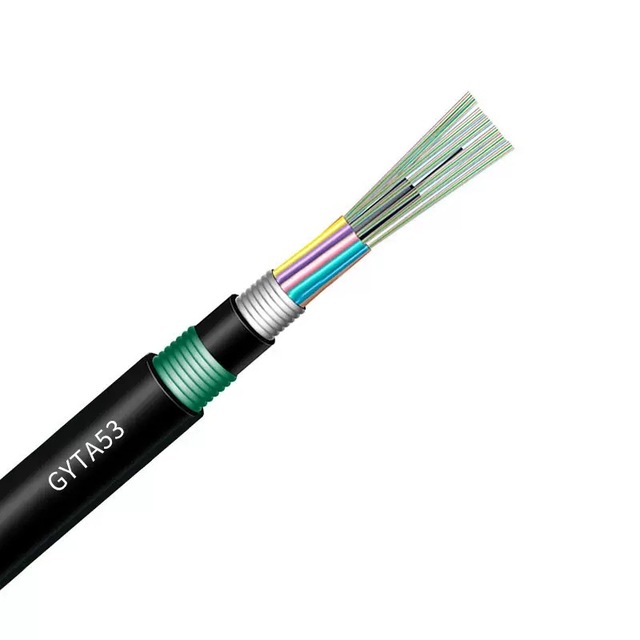 DENIXI  Factory Direct GYTA53 4-144 Core Anti-Rodent Outdoor Duct Optical Cable Waterproof Armored Fiber Optic Cable
