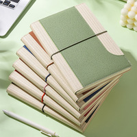 Carnet A5 personnalisable avec sangle, bloc-notes professionnel, couverture en cuir PU épaissi, papeterie, option d'impression de logo, KG0111, boîte cadeau