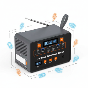 Mini radio FM 76 MHz-108 MHz, générateur solaire 100 W à charge rapide, onduleur à onde sinusoïdale pure pour <span class=keywords><strong>voiture</strong></span> électrique solaire d'urgence en extérieur - Product Image 1