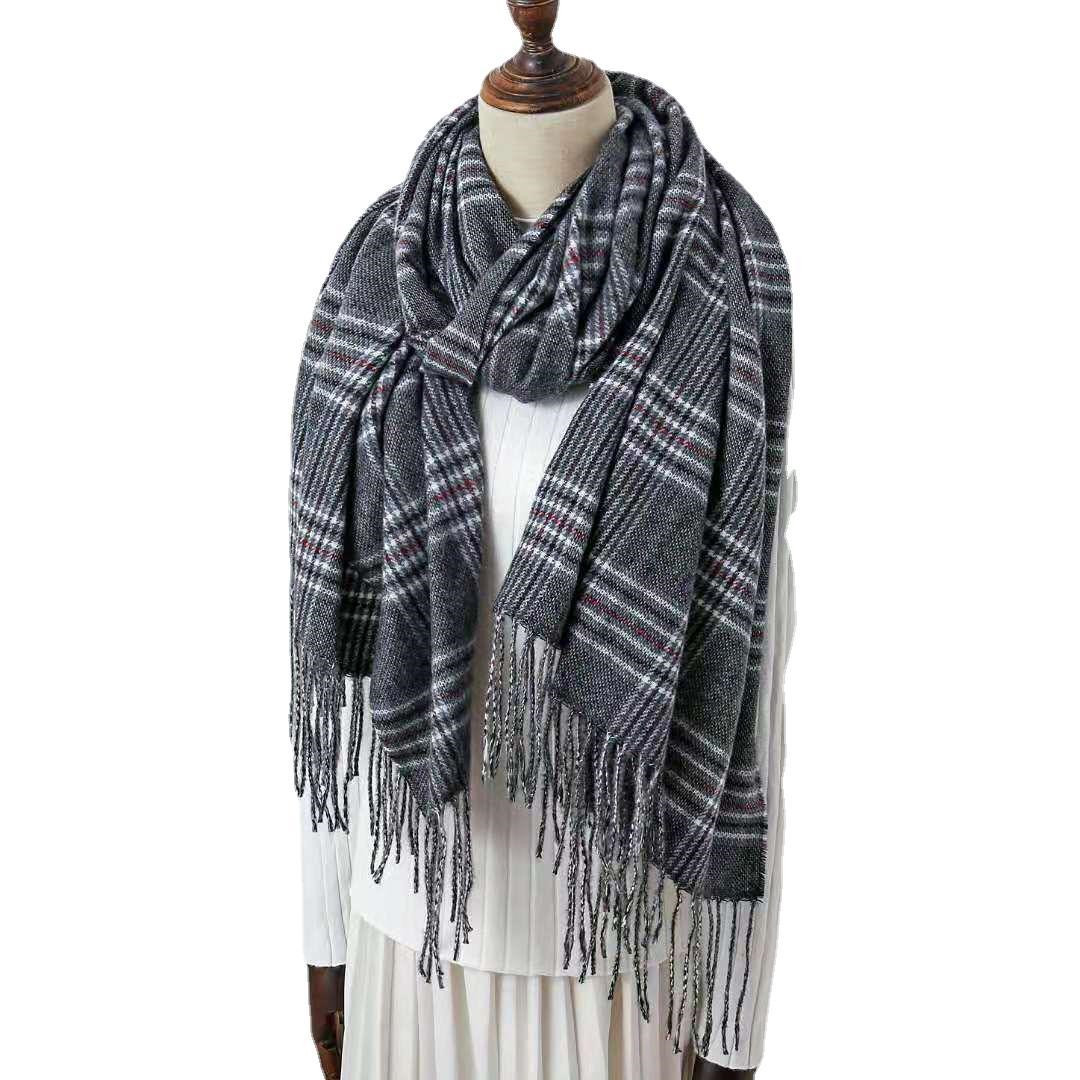 Высококачественный зимний длинный шарф, кашемировые шерстяные утепленные другие шарфы, модная шаль для женщин