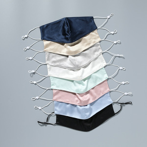Premier Textile Mode Rose <span class=keywords><strong>Masque</strong></span> En Soie Femmes Réutilisable Lavable Tissu Tissu <span class=keywords><strong>Masque</strong></span> En Soie Avec Logo Personnalisé - Product Image 5