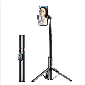 Treppiede per Telefono Portatile in Lega di Alluminio+ABS Bastone Selfie da Tavolo con Telecomando Wireless Pieghevole Espandibile Rotante con Clip di Fissaggio - Product Image 3