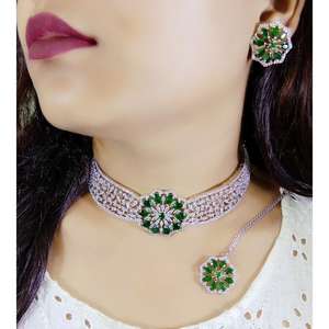 New Fashion Colorful Jewelry <b>Set</b> <b>Wedding</b> Engagement Premium Quality AD <b>Jewellery</b> Collection Bulk Product - Product Image 2