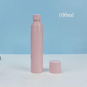 Luxury 100ml Cosmetic pink Mist Spray Bottle 60ml 80ml 100ml Cylinder Custom logo Toner PET <b>Plastic</b> Sprayer Bottles - Product Image 5