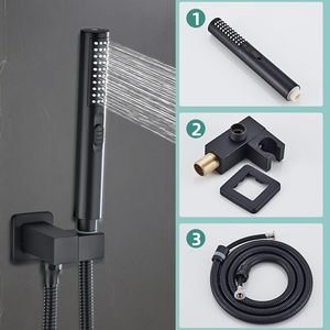 Handheld <b>Shower</b> Head Dual Spray Modes One Button Switch Water Saving High Pressure Bathroom <b>Hand</b> <b>Shower</b> - Product Image 2