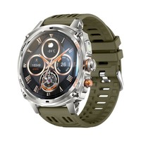 Reloj Inteligente KM200 con Pantalla Esférica AMOLED de 1.75'' para Hombre, Linterna LED Potente, Llamadas Bluetooth, Reloj Inteligente para Exteriores