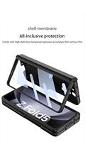 Luxe la charnière avec étui de téléphone pliant à attraction magnétique pour Samsung Galaxy Fold 5 Protection tout compris Z Fold 5 Case