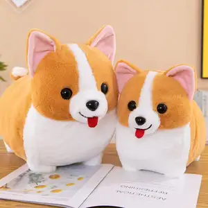 Realista suave Corgi Corgy juguetes de peluche almohada para dormir acompañar muñecas lindo cachorro perro animales de peluche