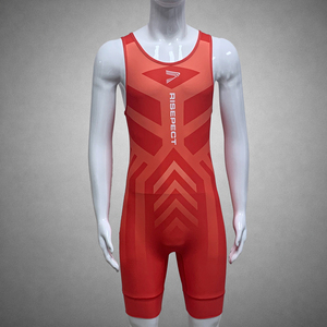 Traje de Lucha Libre Profesional para Hombre, Singlet de Competición, con Paneles de Malla Separados y Costuras Reforzadas - Product Image 1