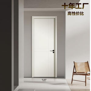 Top produttore in cina di alta qualità moderna porta interna in legno a filo Design per camera da letto Hotel per applicazione esterna - Product Image 4