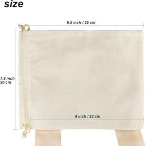 Pochette en toile de coton personnalisée H&G avec logo, sac cadeau recyclable pour vêtements, montres, lunettes, emballage de qualité supérieure avec cordon de serrage - Product Image 2