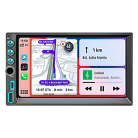 Sistema Estéreo Universal 2 DIN para Auto con Pantalla Táctil Inalámbrica Carplay, Bluetooth, Android de 7 Pulgadas, Doble DIN