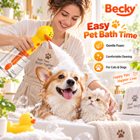 Distributeur de savon électrique pour chien en forme de canard mignon, machine à bulles pour animaux de compagnie, vaporisateur de shampoing personnalisé pour chien, fabriqué en usine