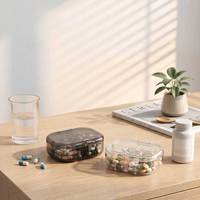 Boîte à pilules, étui à pilules, boîte de rangement en plastique, boîte à pilules de luxe, organiseur de pilules pour 7 jours
