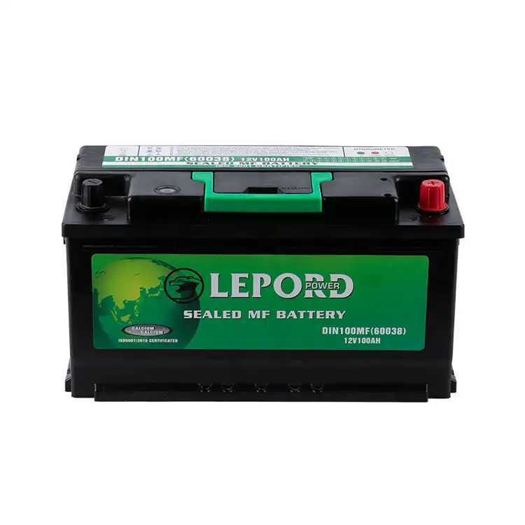 Free sample car battery with high quality Maintenance Free AGM car starting batteries DIN100 100AH