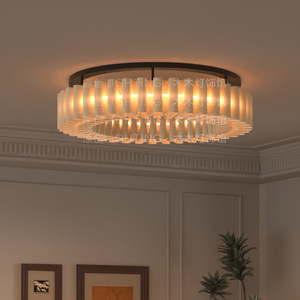 Original Lighting Wooden <b>Lamp</b> Shade Ceiling Light Led Round Surface Mounted For Living Room Bedroom <b>Study</b> - Product Image 2