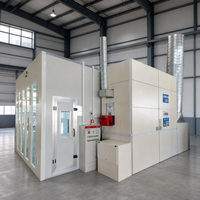 Cabines de peinture diesel intégrées 24 kW pour voitures 80 ° Cabine de peinture professionnelle avec contrôle par onduleur fiable pour peinture au four et peinture automobile