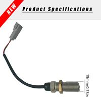   Capteur de vitesse moteur B3.3, filetage M19x1.5, capteur magnétique 19mm pour mini-excavatrice et chargeuse, pièces de capteur de régime spécial 19mm